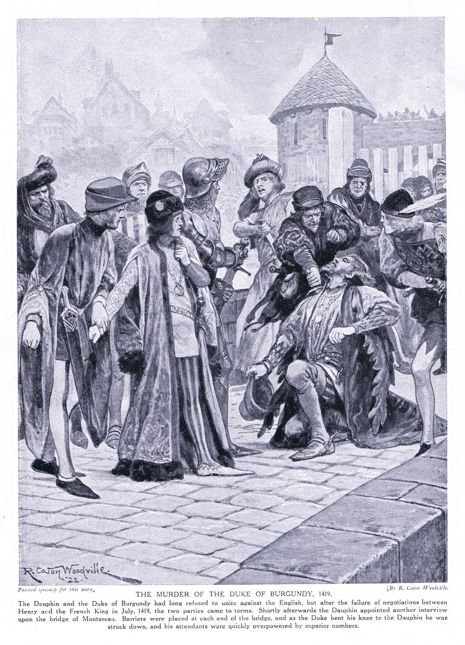 Burgundin herttuan murha AD1419, 1920-luku tekijältä Richard Caton Woodville junior