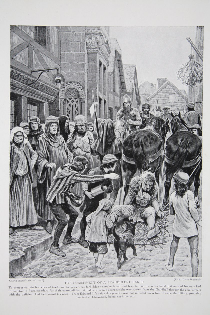 Petollisen leipurin rangaistus, kuvitus teoksesta "Hutchinson