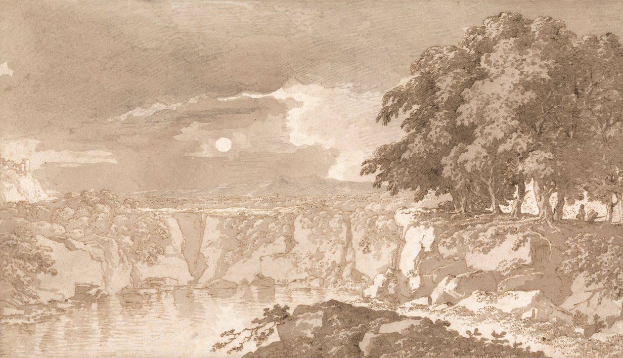 Italian järvimaisema tekijältä Richard Cooper the Elder