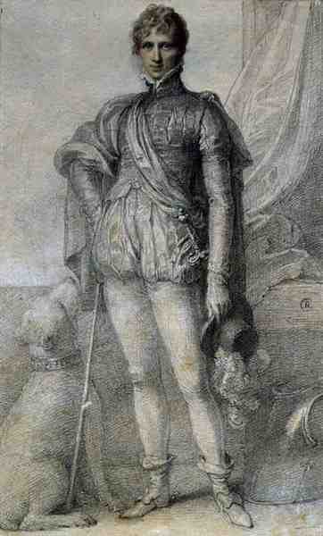 Charles, 4. Earl of Harrington (akvarellivärillä sävytetty musta lyijy) tekijältä Richard Cosway