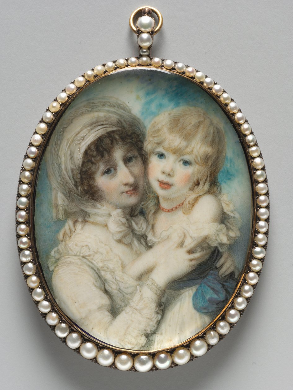Catherine Clemensin ja hänen poikansa John Marcus Clemensin muotokuva n. 1800. tekijältä Richard Cosway