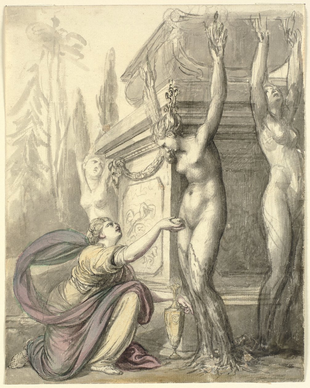 Heliadit Phaetonin haudalla (Ovidius, Metamorphoses, II, 340-366) tekijältä Richard Cosway