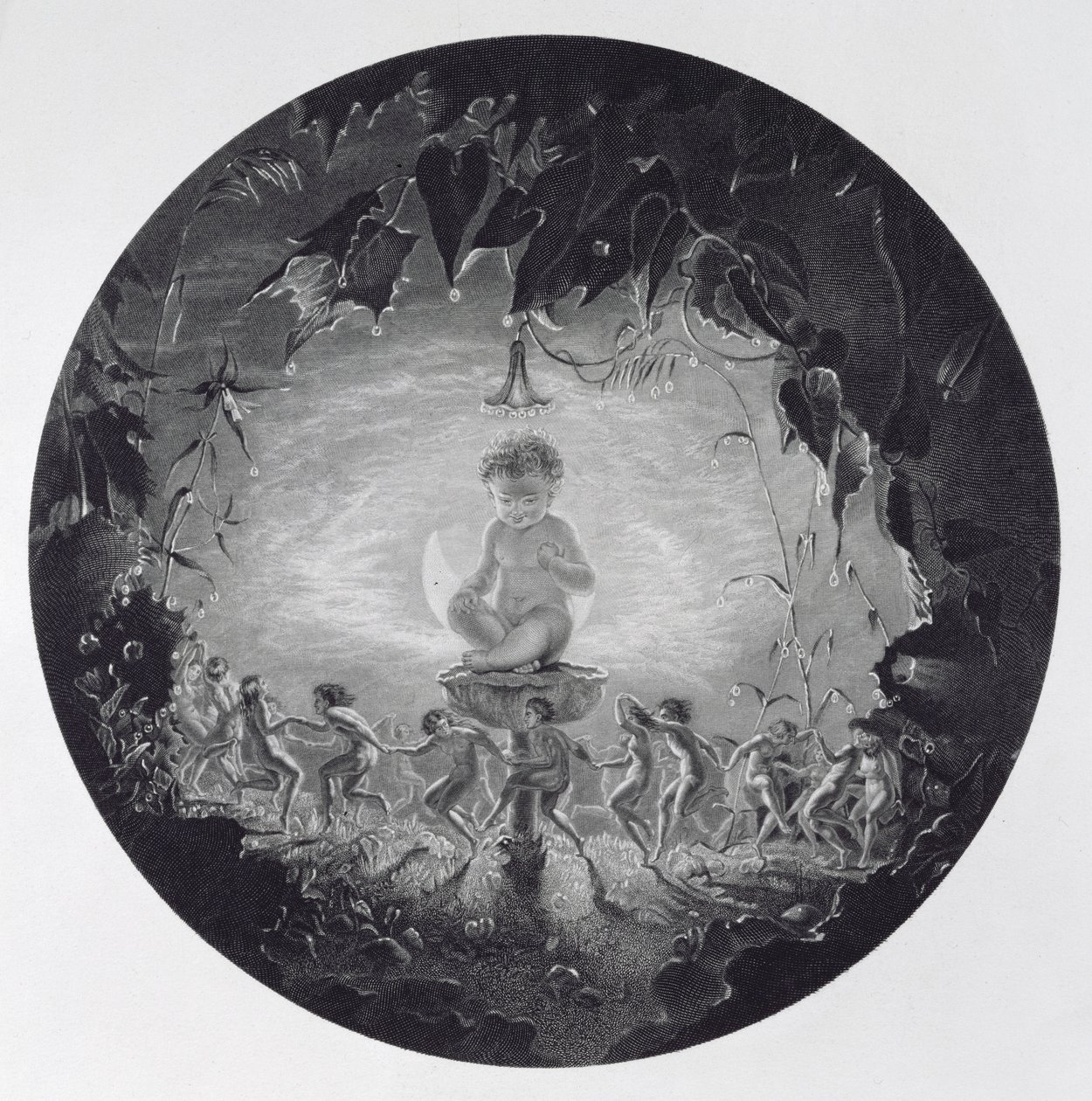 Puck and the Fairies, kaiverrus William Home Lizars (1788-1859) tekijältä Richard Dadd