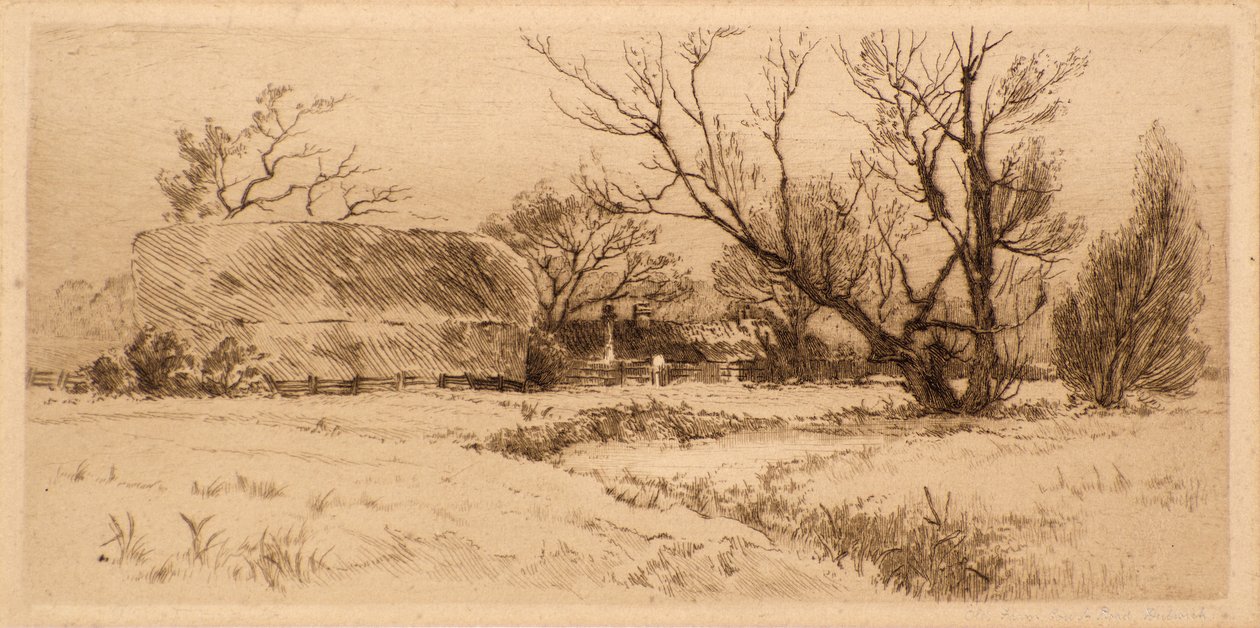 Old Farm Court Road, Dulwich (etsaus) tekijältä Richard Davidson Winter