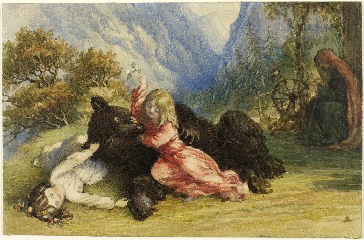 Lumikki ja ruusunpunainen tekijältä Richard Doyle