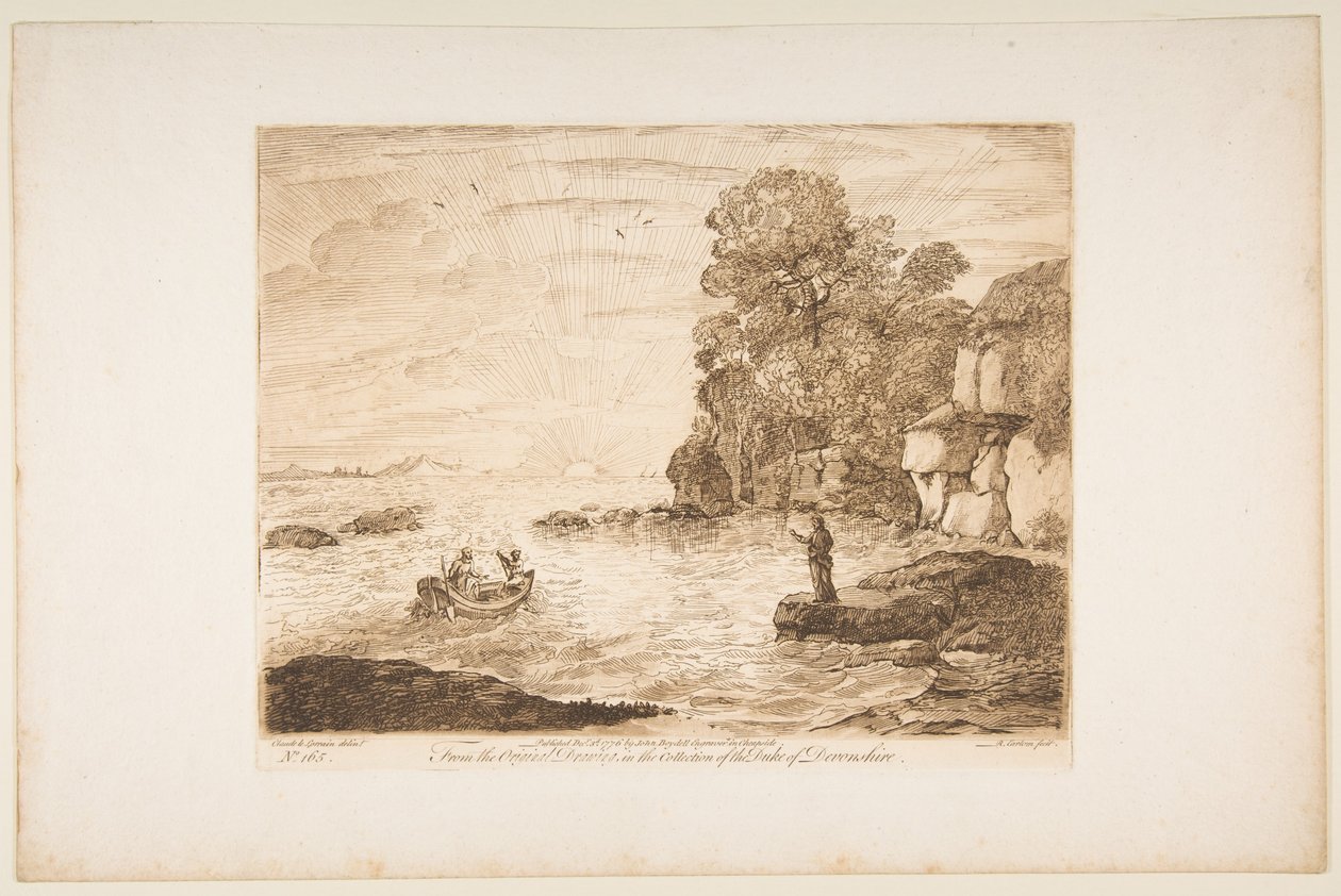 Kristus kutsuu Pietarin ja Andreaksen, 1776. tekijältä Richard Earlom