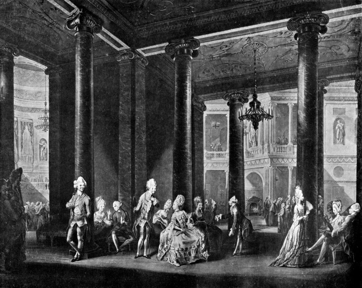 Pantheonin sisustus Oxford Roadilla, 1772. tekijältä Richard Earlom