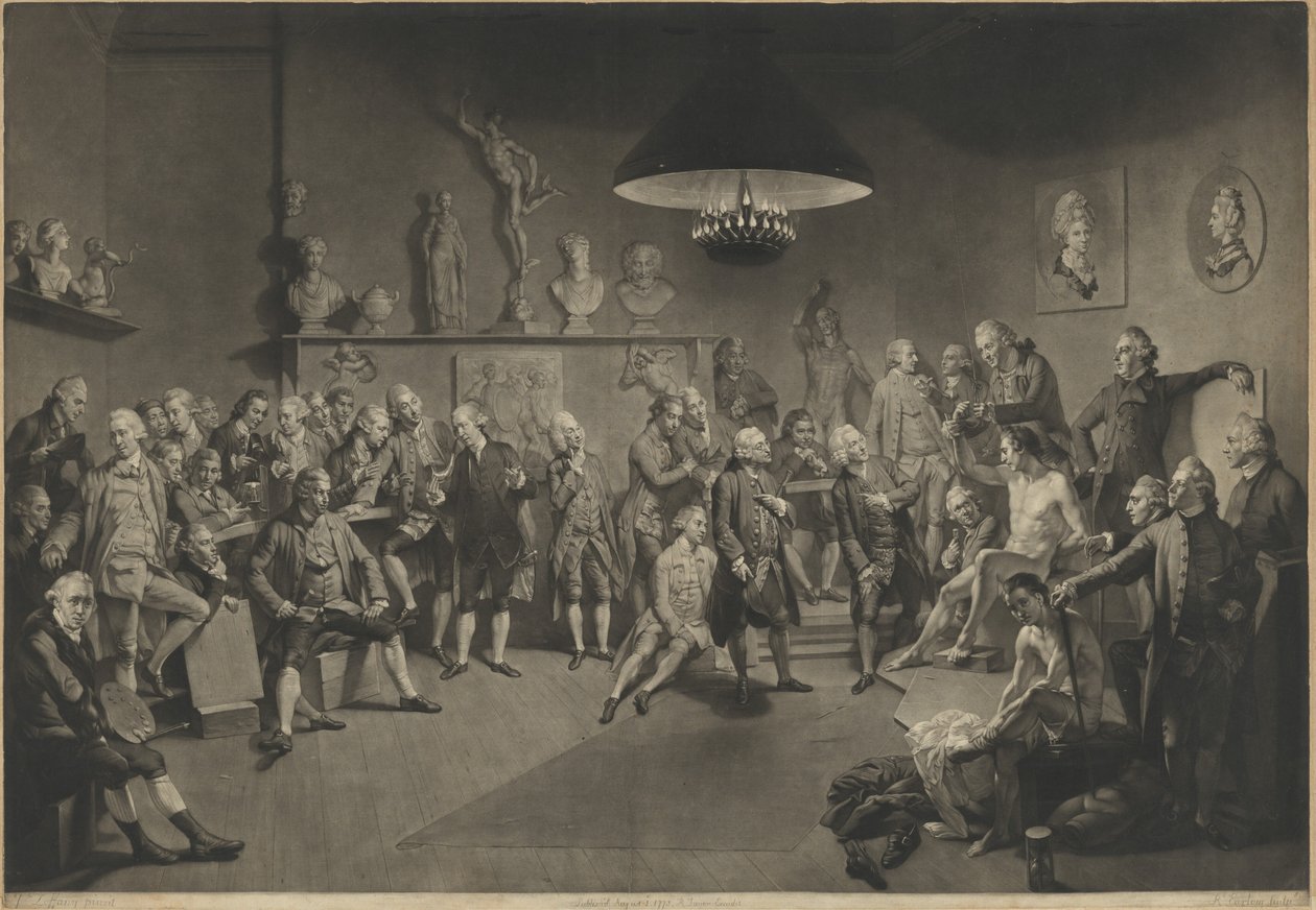 Kuninkaallinen taideakatemia tekijältä Richard Earlom after Johann Zoffany