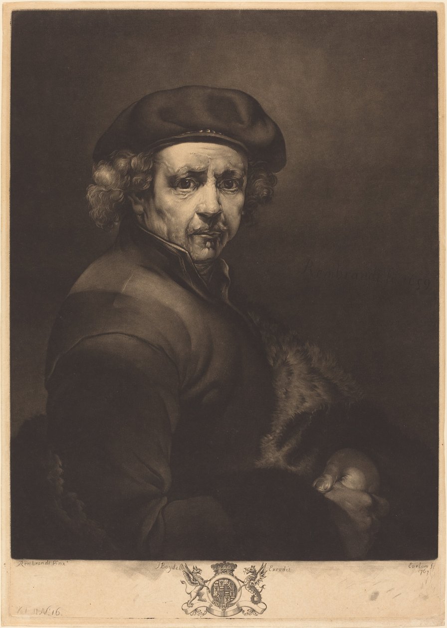Rembrandt, Omakuva tekijältä Richard Earlom after Rembrandt van Rijn