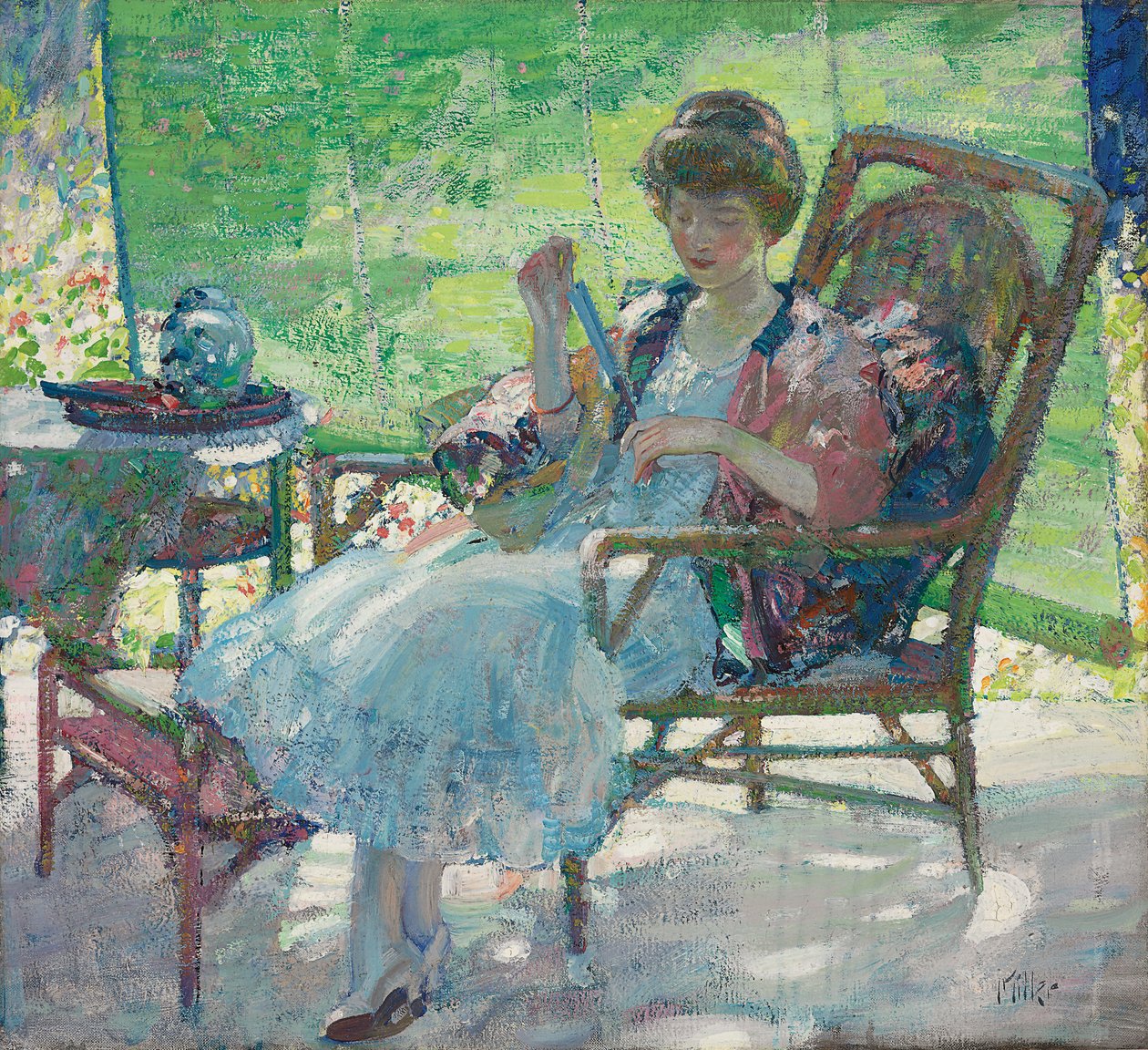 Day Dreams, n.1916 (öljy kankaalle) tekijältä Richard Emil Miller