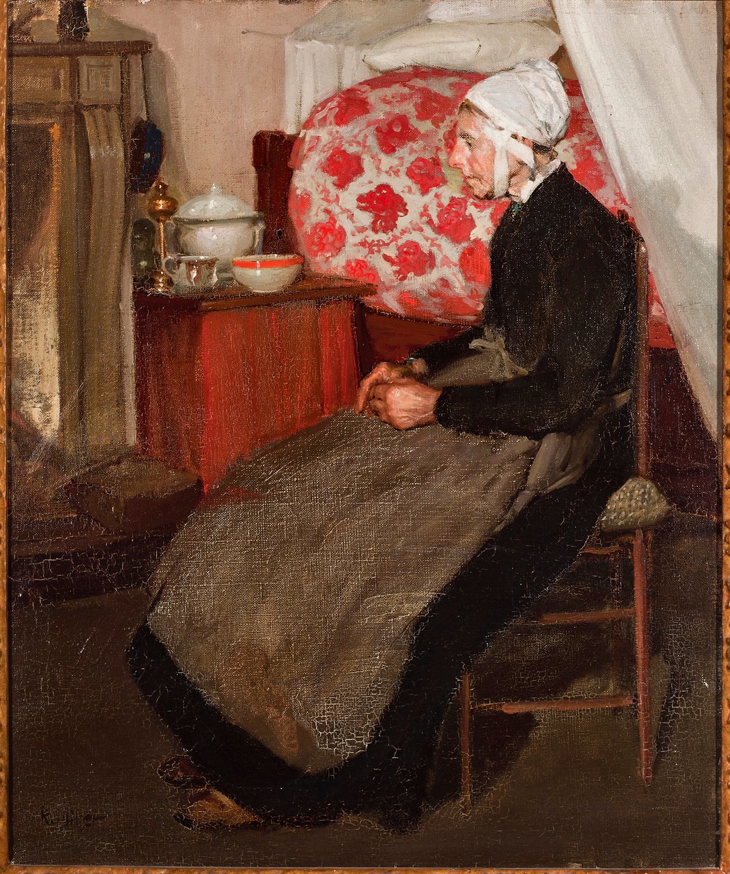 Vanha hollantilainen nainen (öljy kankaalle tekijältä Richard Emil Miller