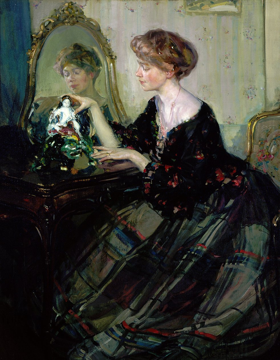 Kiinalainen pienoismalli, noin 1910 (öljy kankaalle). tekijältä Richard Emil Miller