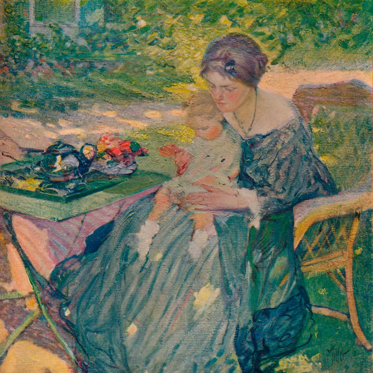 "In The Garden", vuodelta 1911 tekijältä Richard Emile Miller