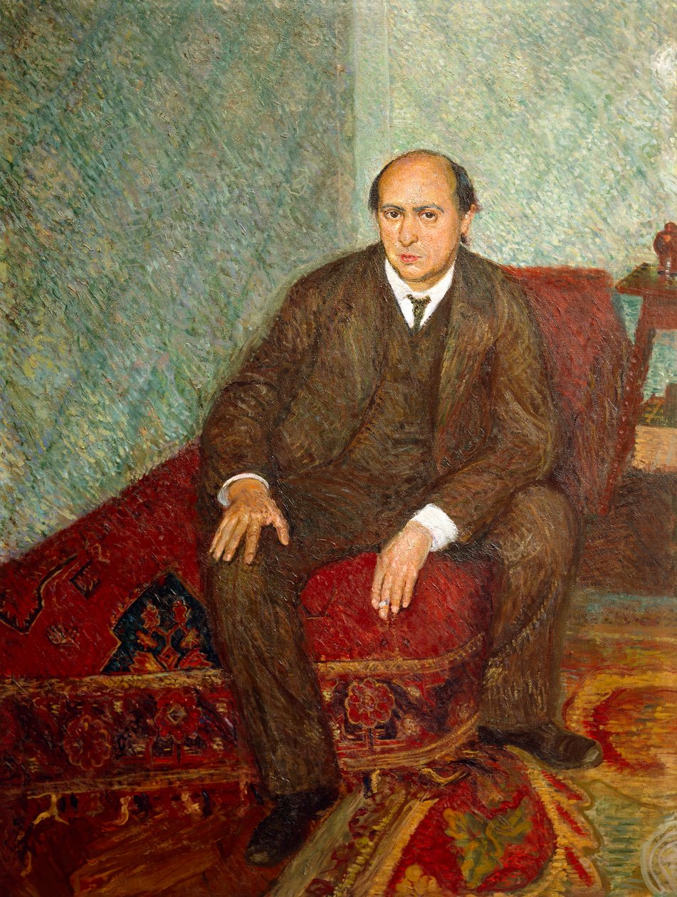Itävalta, Wien, muotokuva itävaltalaisesta säveltäjästä Arnold Schonbergista (1874-1951) (maalaus) tekijältä Richard Gerstl