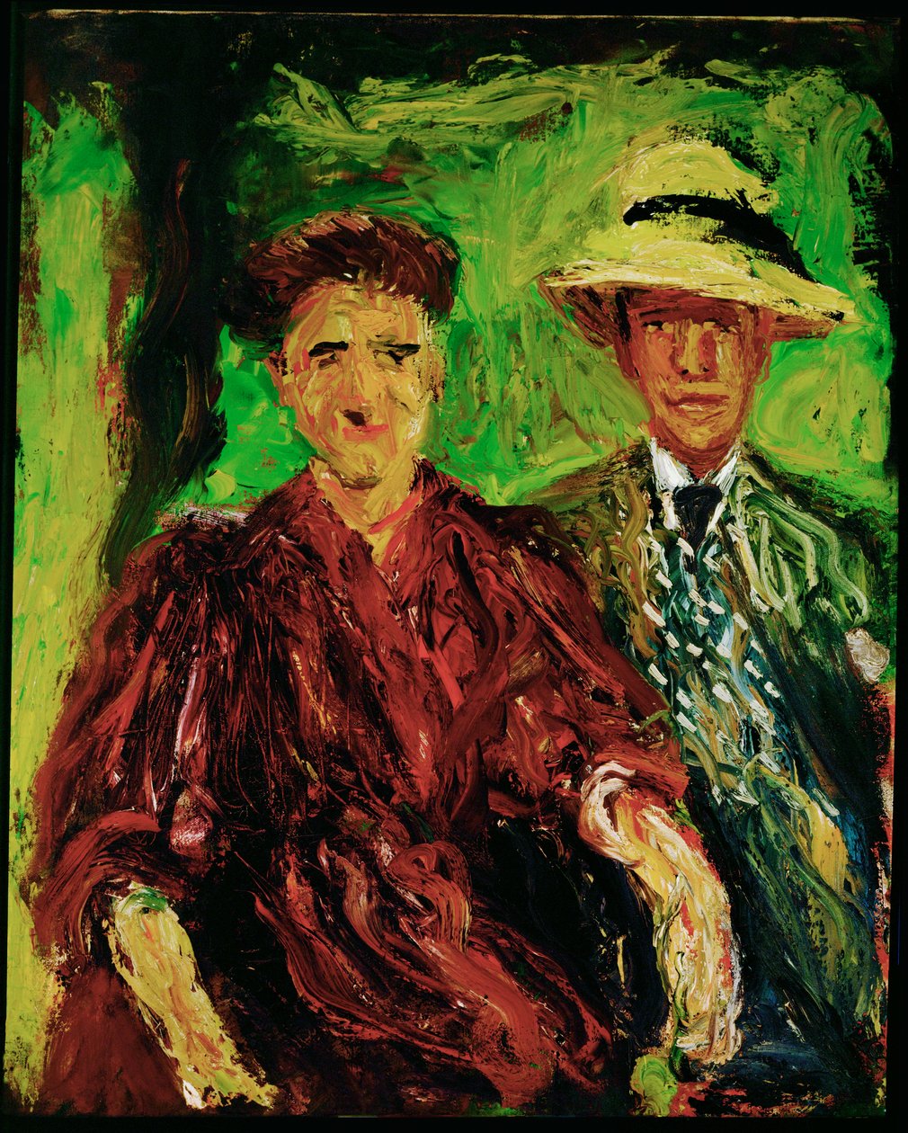 Pariskunta maisemassa (maalaus kankaalle) tekijältä Richard Gerstl