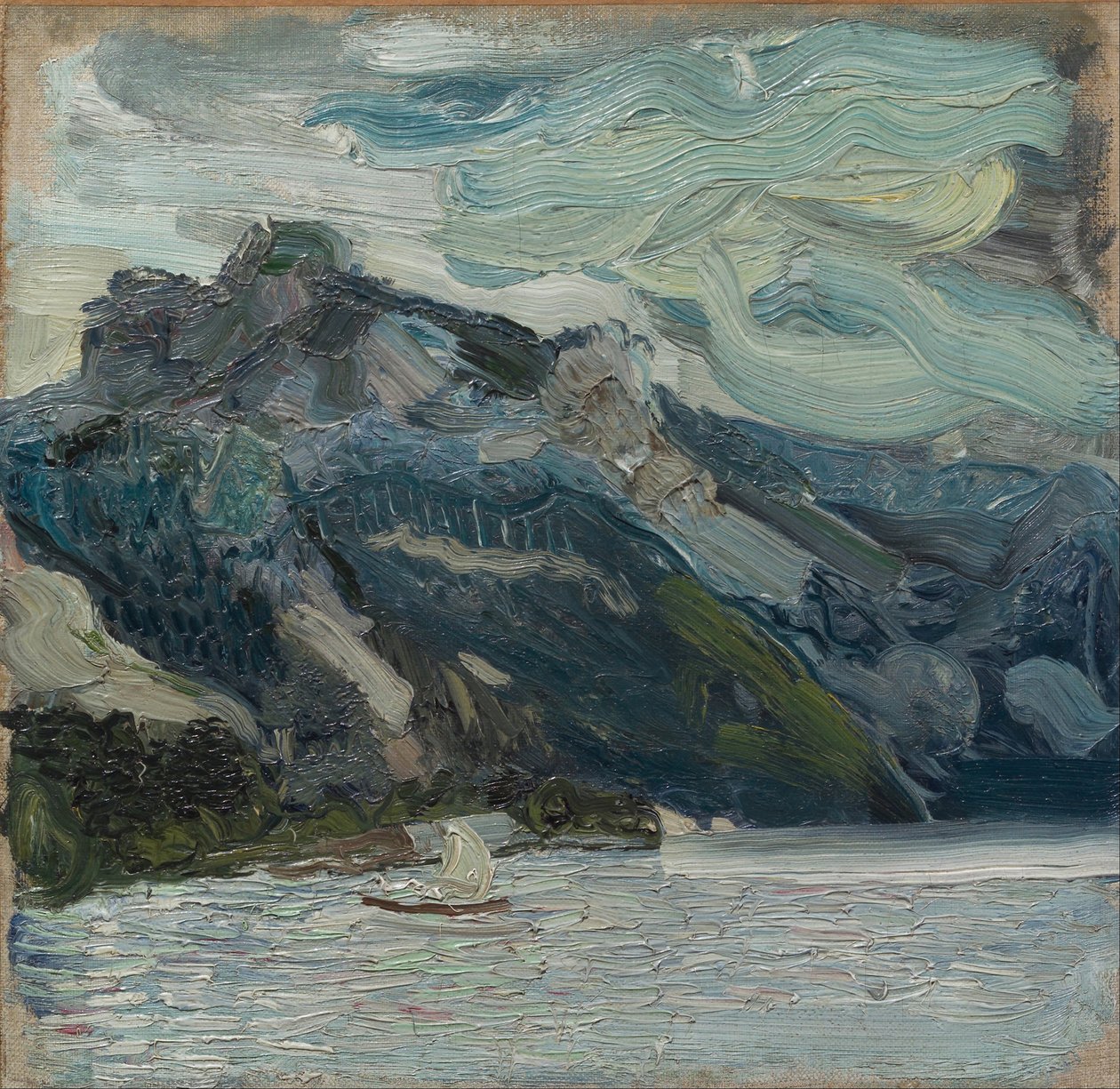 Traun-järvi vuoren nukkuvan kreikkalaisen kanssa, 1907 tekijältä Richard Gerstl