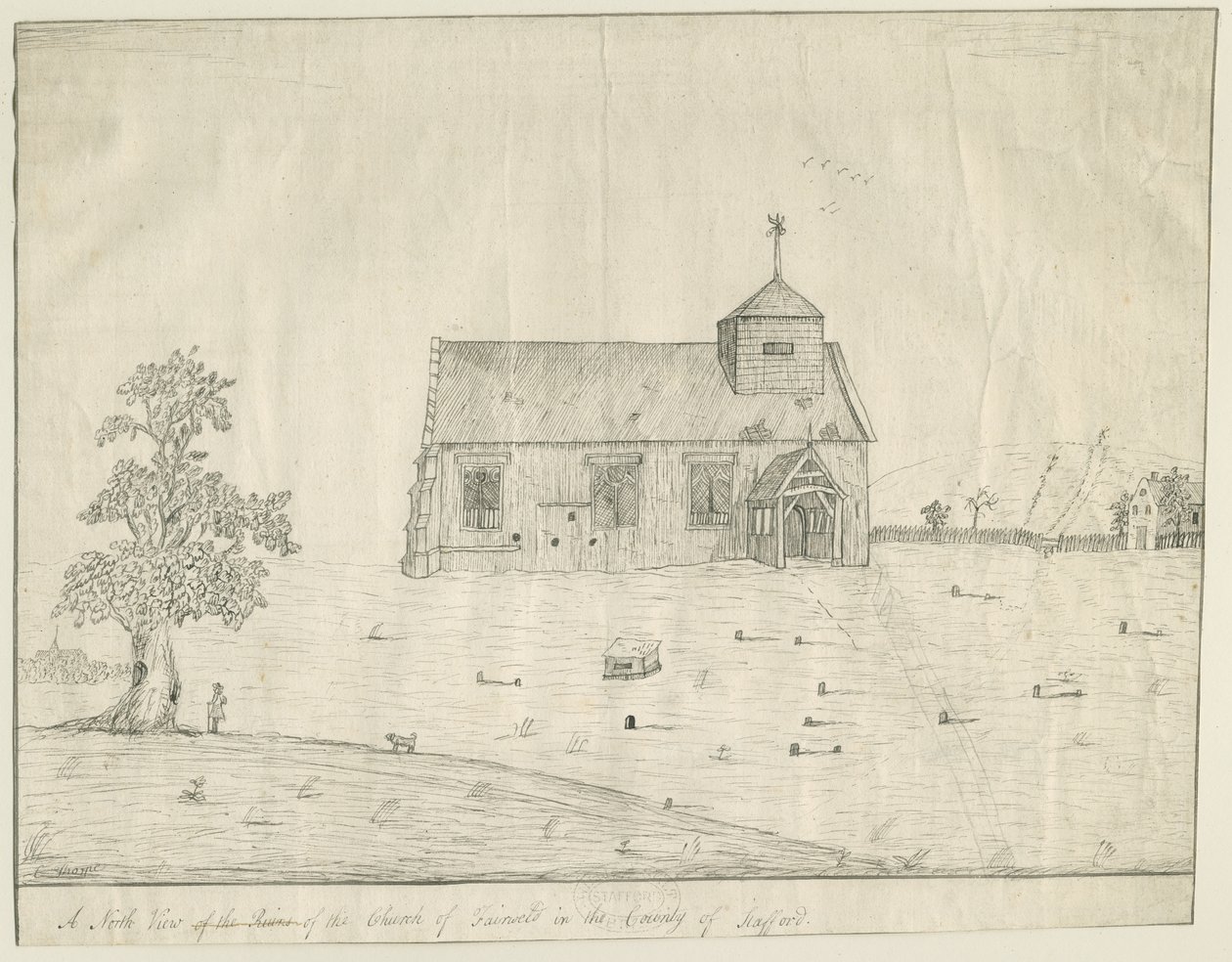 Jäähyväiskirkko: kynäpiirros, nd [?1700-luvun loppu] (piirustus) tekijältä Richard Greene
