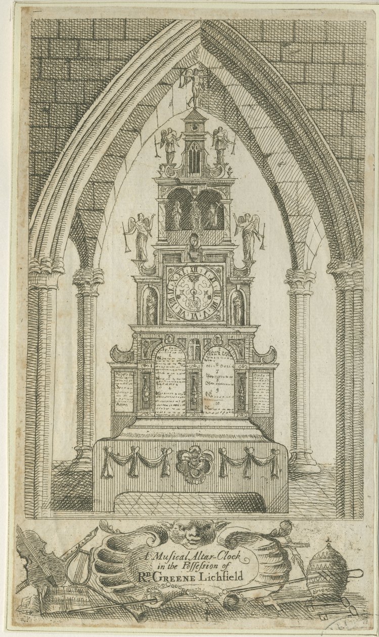 Lichfield - Musikaalinen alttarikello: etsaus ja [?1700-luku] (painettu) tekijältä Richard Greene