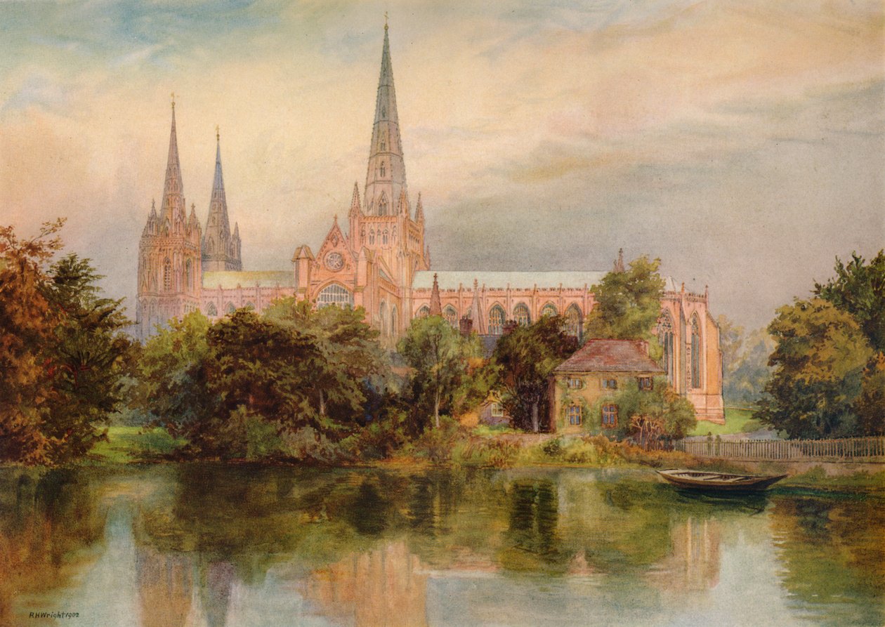 Lichfieldin katedraali, 1902, 1938 tekijältä Richard Henry Wright