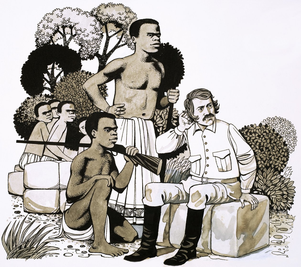 David Livingstone, tutkimusmatkailija, joka löysi Victorian putoukset. tekijältä Richard Hook