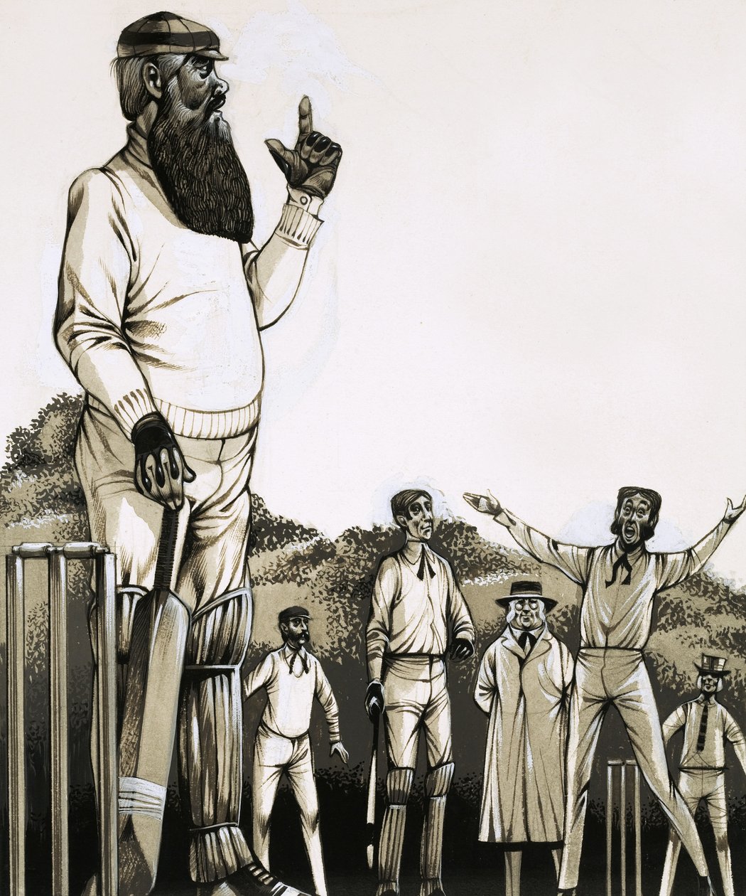 Suuri W. G. Grace on portilla. tekijältä Richard Hook