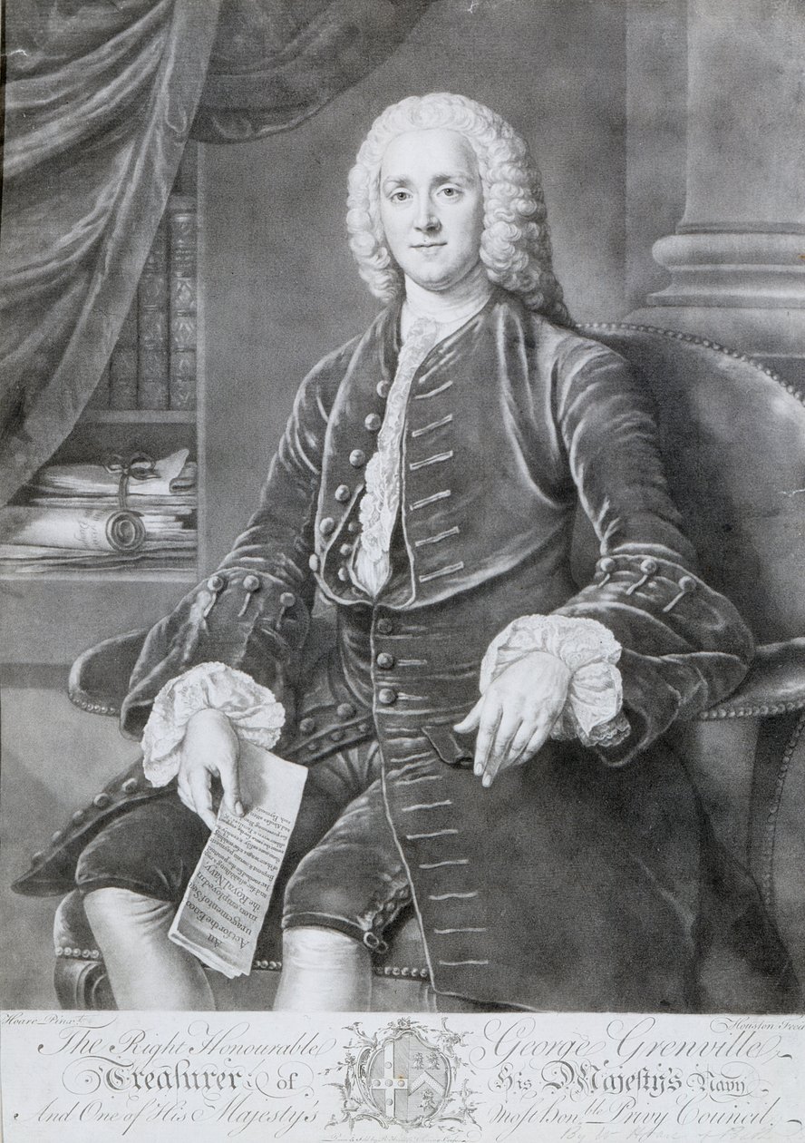 George Grenville (1712-70) (litho) tekijältä Richard Houston