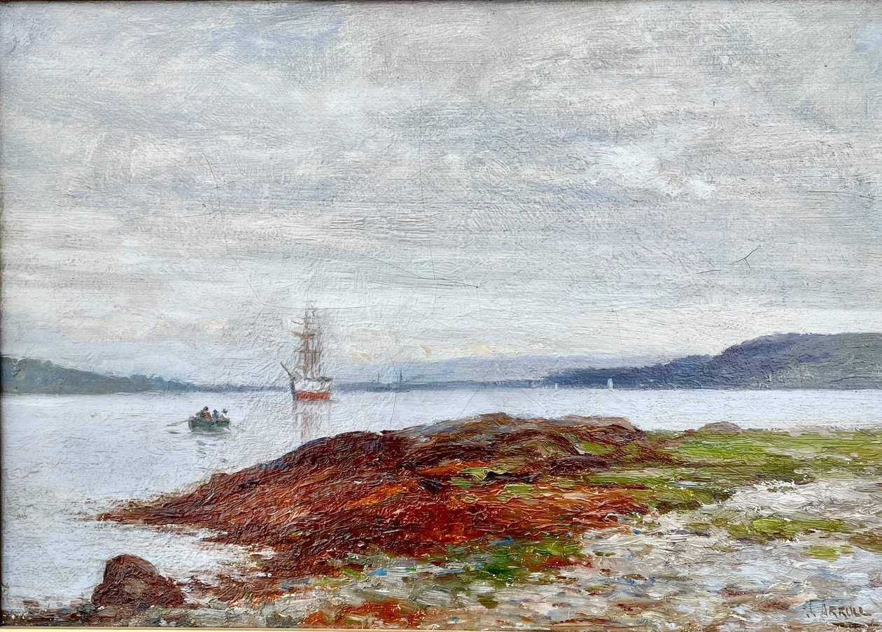 Soutu rantaan, n. 1900–1910 (öljy kankaalle) tekijältä Richard Hubbard Arroll