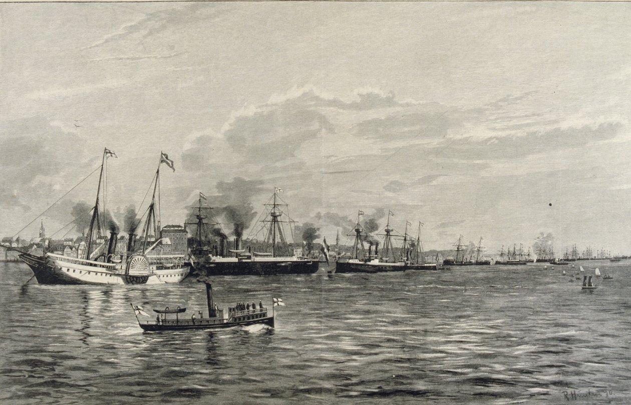 Naval Review Kielissä 3. syyskuuta 1890 tekijältä Richard Huenten