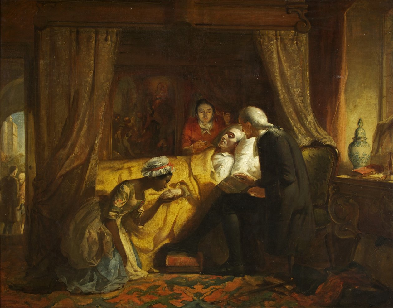 Edward Colstonin kuolema, n. 1844 (öljy kankaalle) tekijältä Richard J. Lewis