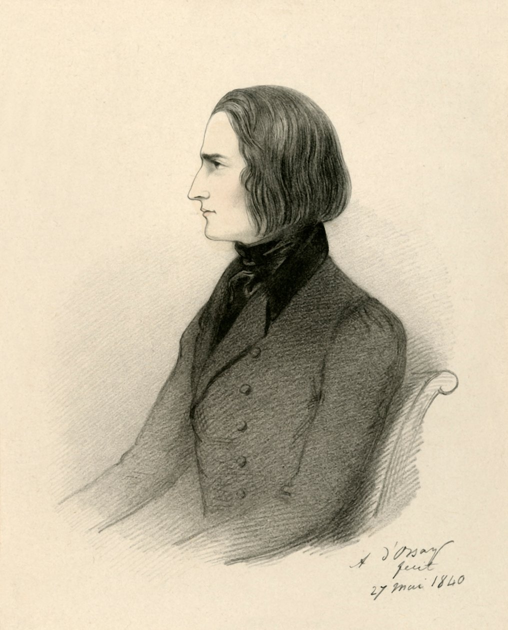 F. Liszt, 1840. tekijältä Richard James Lane