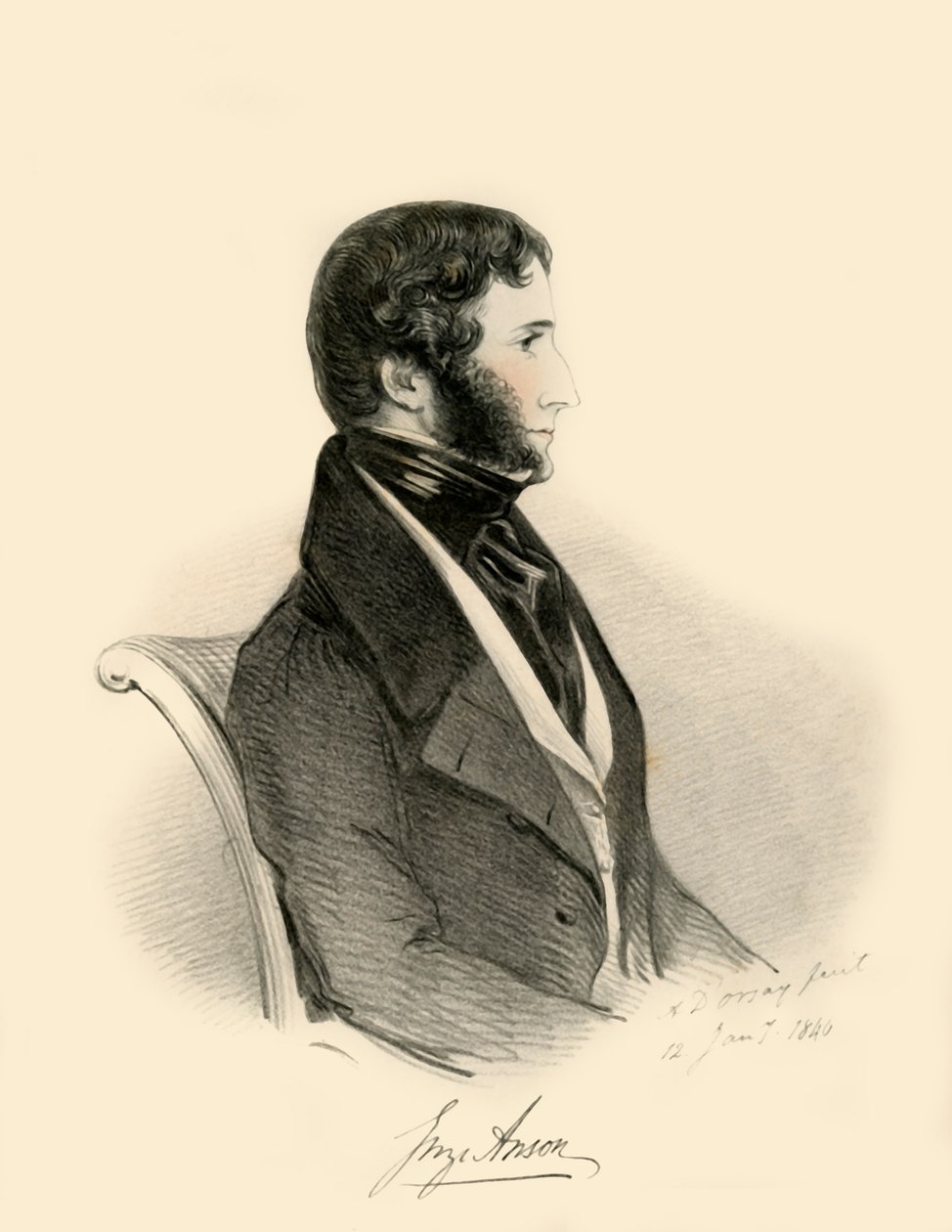 George Anson, 1840. tekijältä Richard James Lane
