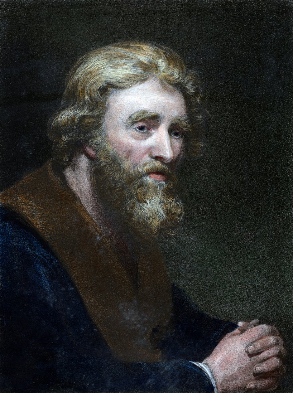 Parrakkaan miehen muotokuva, 1800-luku. tekijältä Richard James Lane