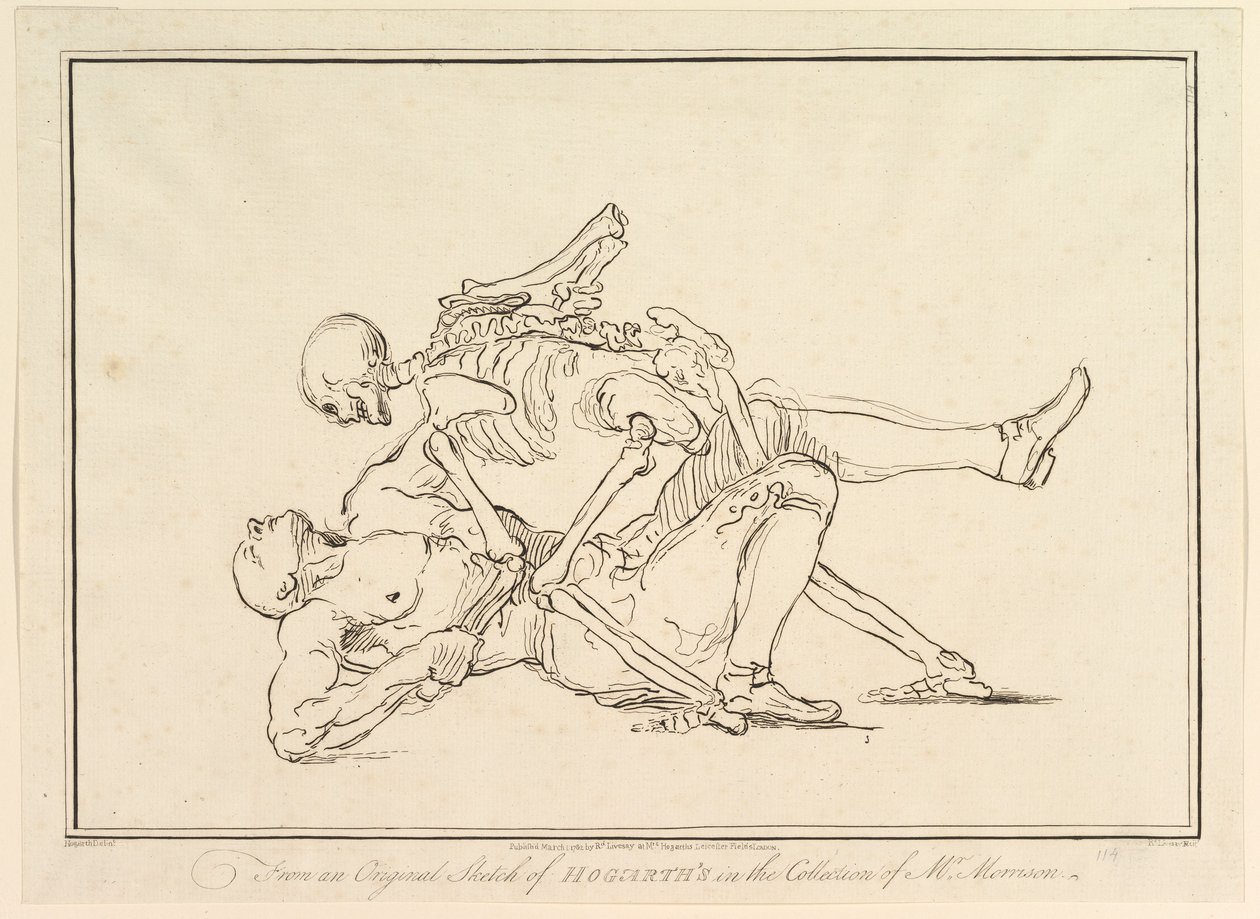 William Hogarthsin alkuperäisestä luonnoksesta Mr. Morrisonin kokoelmassa, 1. maaliskuuta 1782. tekijältä Richard Livesay