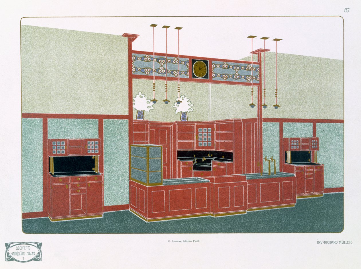 Pl 87 Architecture Moderne I, 1800- tai 1900-luku (painettu) tekijältä Richard Muller