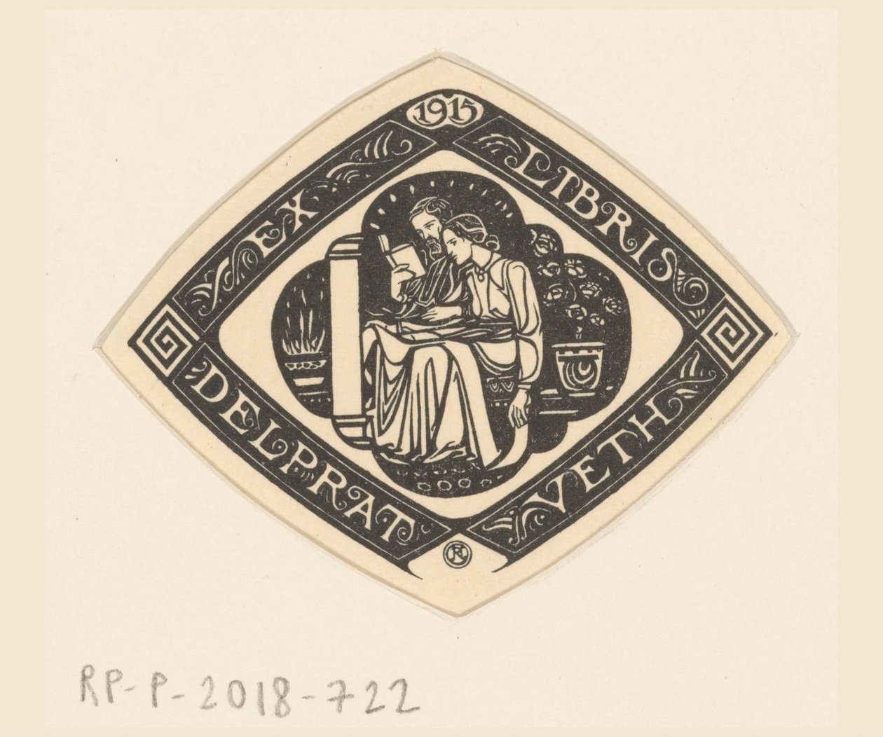 Delprat-Vethin ex libris tekijältä Richard Nicolaüs Roland Holst