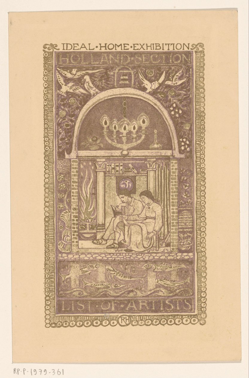 Kannen suunnittelu kohteelle: Ideaalikodin näyttely, 1912 tekijältä Richard Nicolaüs Roland Holst