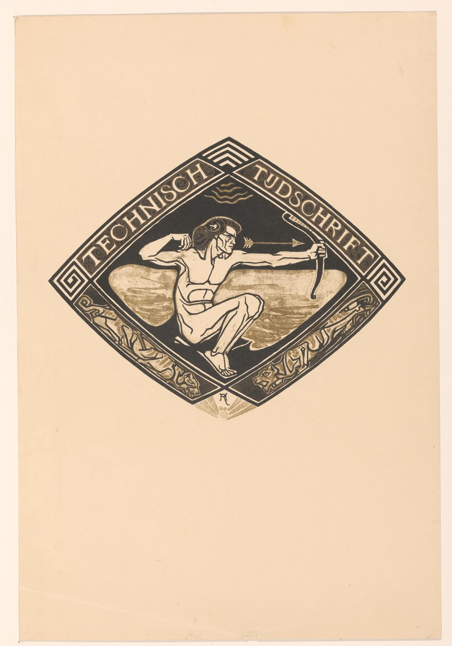 Kansisuunnittelu: Technical Magazine, 1914 tekijältä Richard Nicolaüs Roland Holst