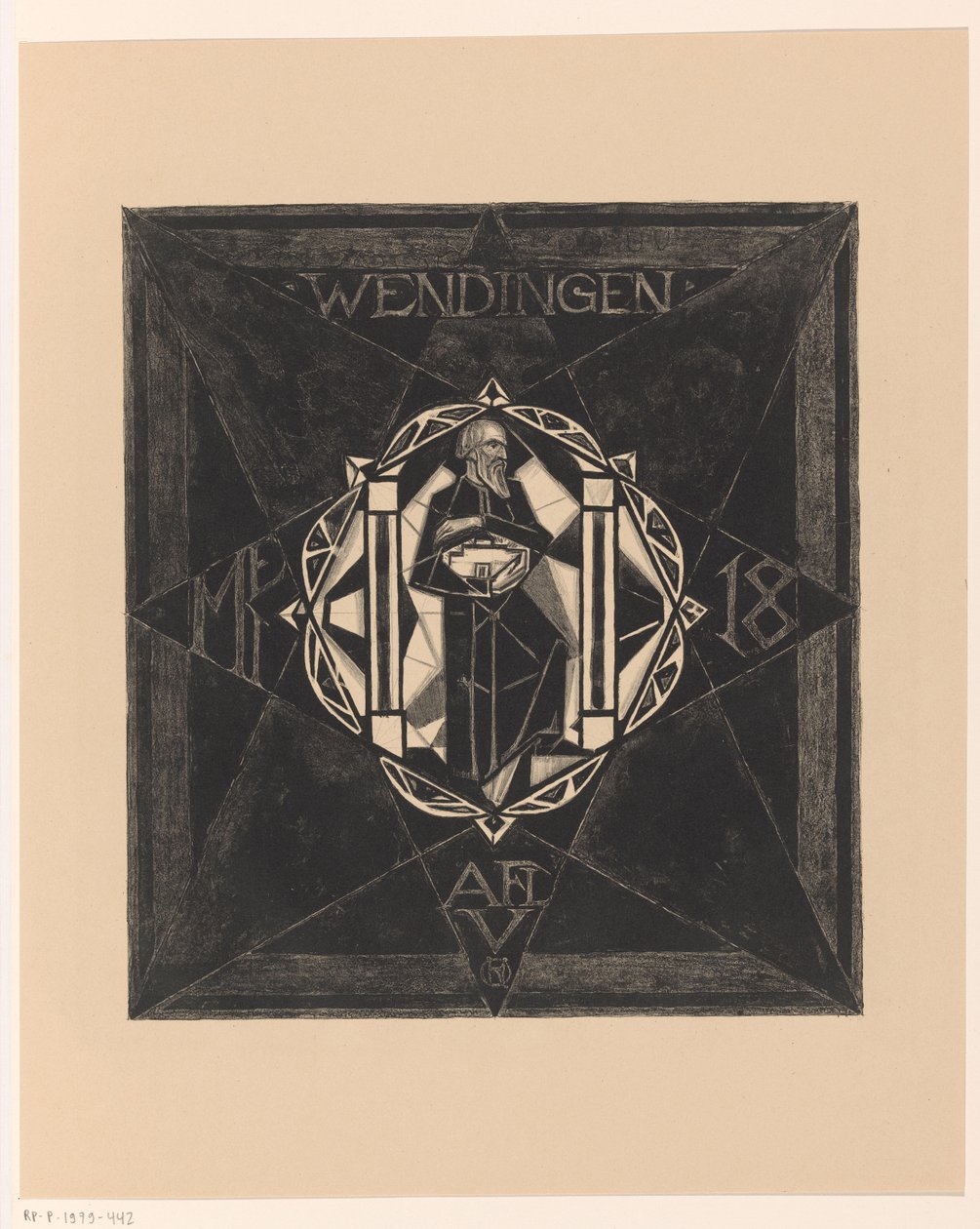 Kannen suunnittelu: Wendingen, 1918 tekijältä Richard Nicolaüs Roland Holst