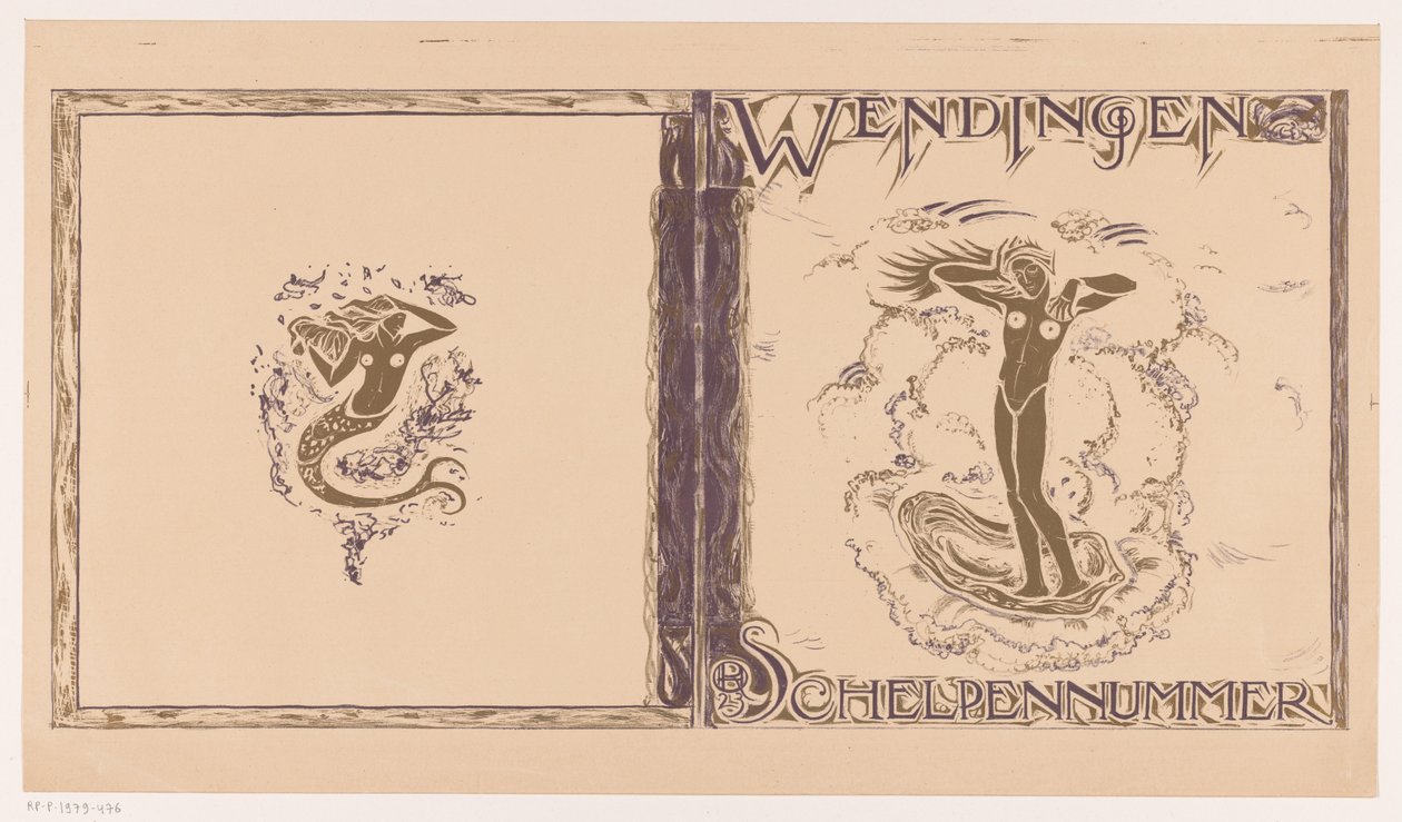Kannen suunnittelu: Wendingen, kuorinumero, 1923 tekijältä Richard Nicolaüs Roland Holst