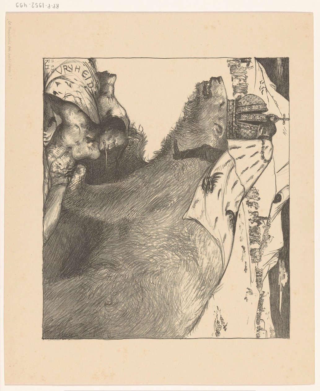 Venäjän tsaari Nikolai II Venäjän karhusta Venäjän karhu karjuu rauhaa (alkuperäinen nimi) tekijältä Richard Nicolaüs Roland Holst