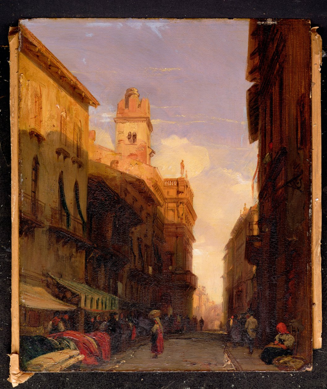 Näkymä Prinssi Maffein palatsille, Verona tekijältä Richard Parkes Bonington