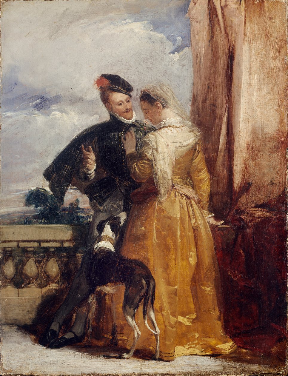 Amy Robsart ja Earl of Leicester, 1827 tekijältä Richard Parkes Bonington
