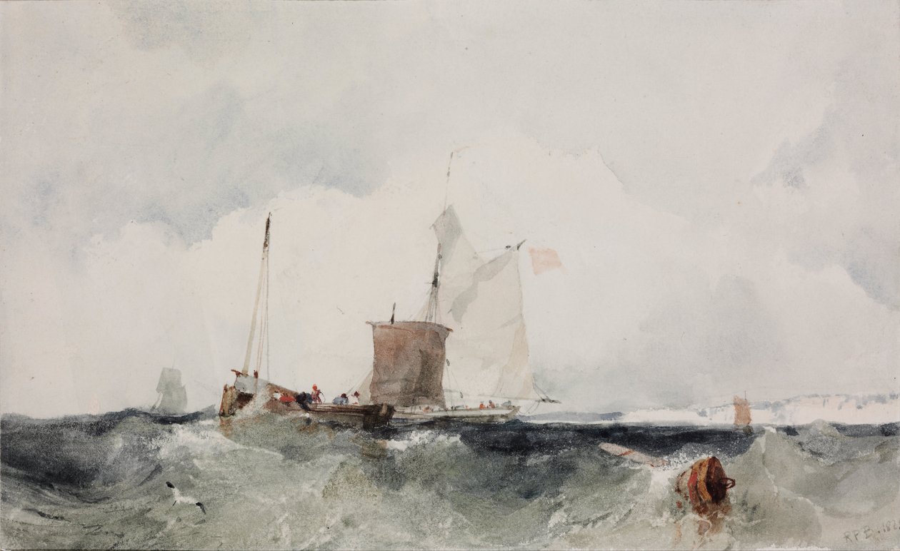 Englannin rannikolla tekijältä Richard Parkes Bonington