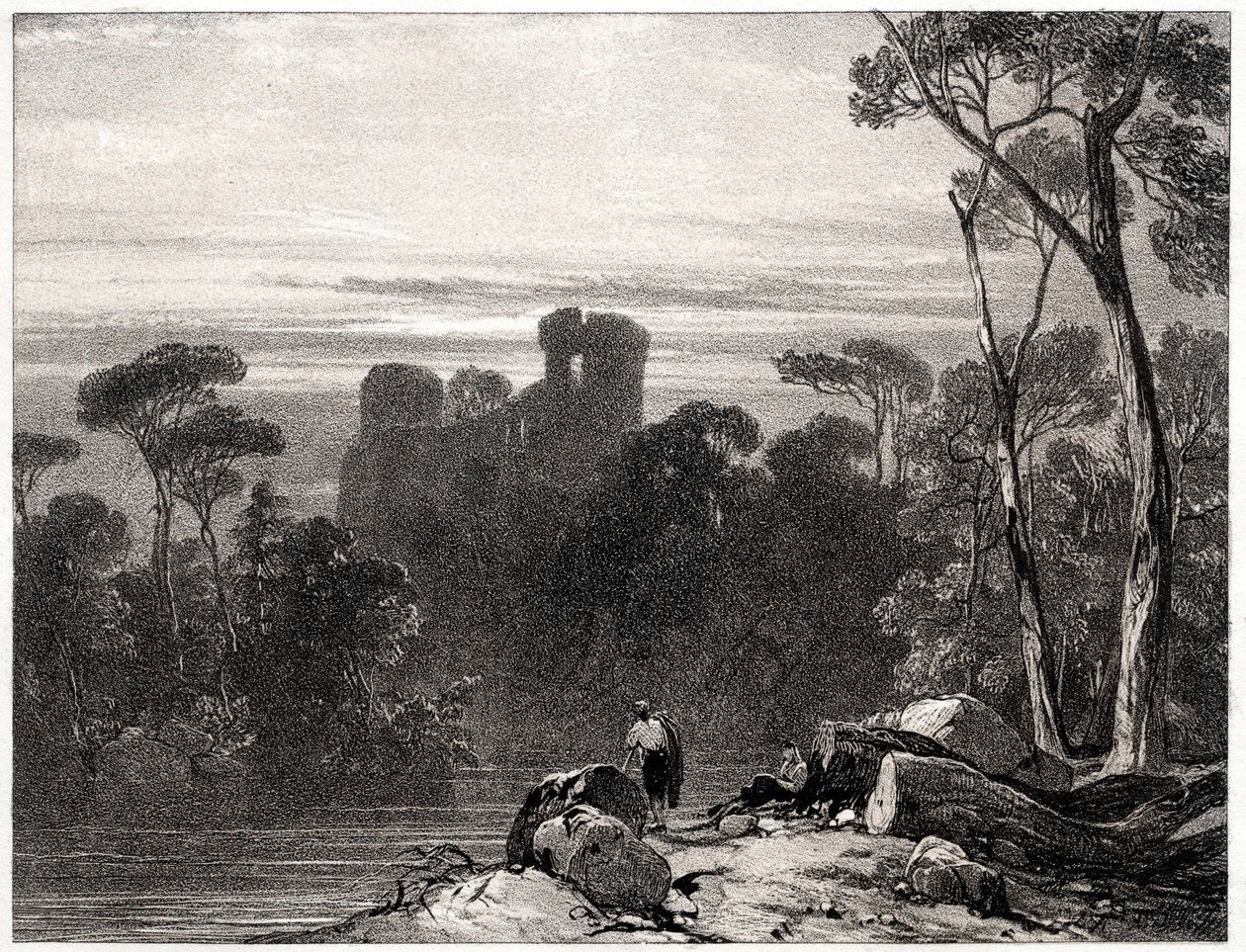 Bothwellin linna, 1826. tekijältä Richard Parkes Bonington