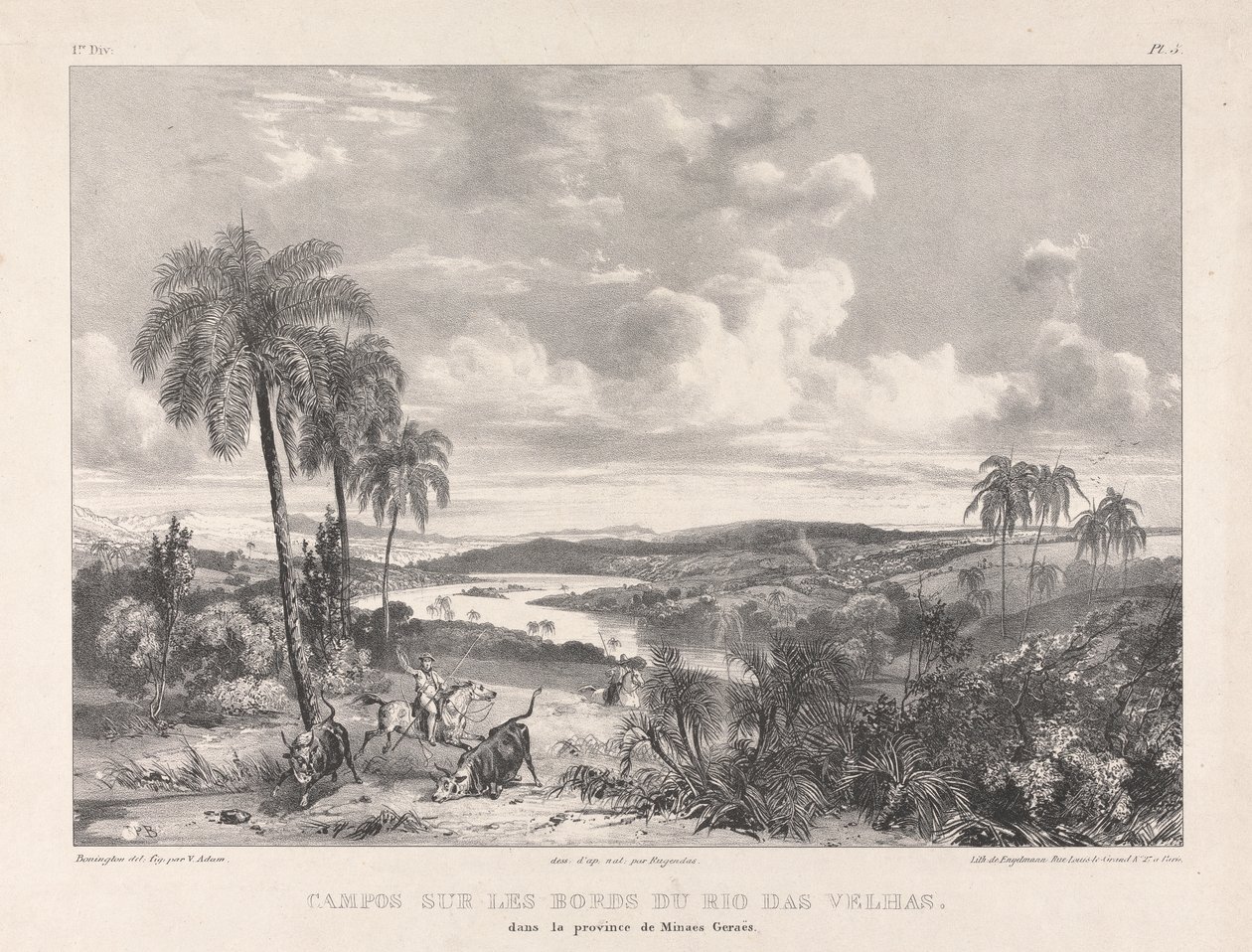 Campos sur les bords Rio das Velhasissa tekijältä Richard Parkes Bonington