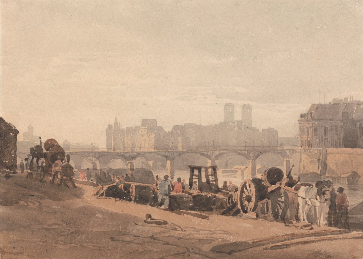 Île de la Cité tekijältä Richard Parkes Bonington