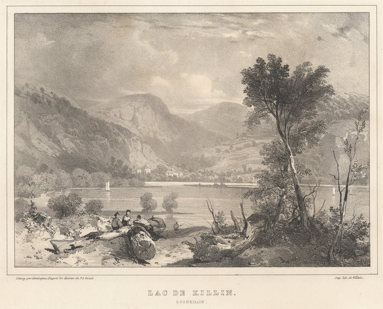 Killin järvi tekijältä Richard Parkes Bonington