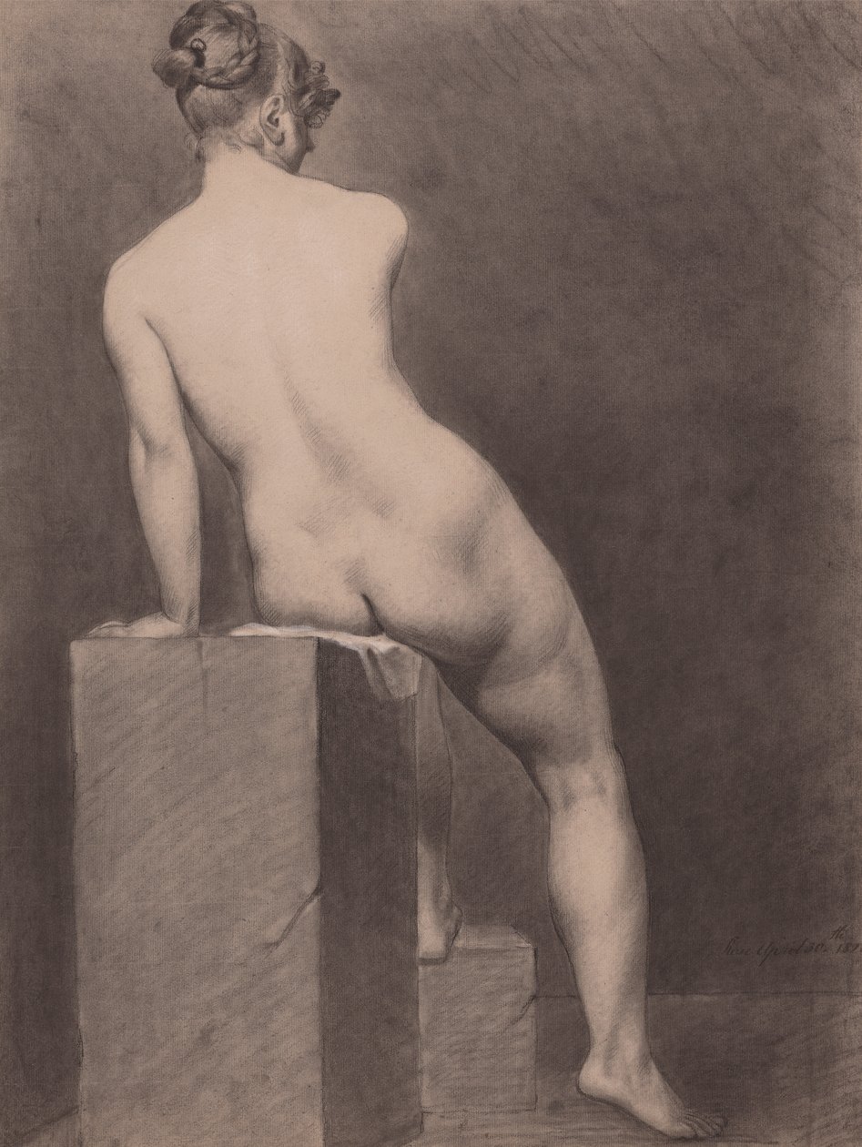 Mademoiselle Rose Nude, Näkymä takaa tekijältä Richard Parkes Bonington