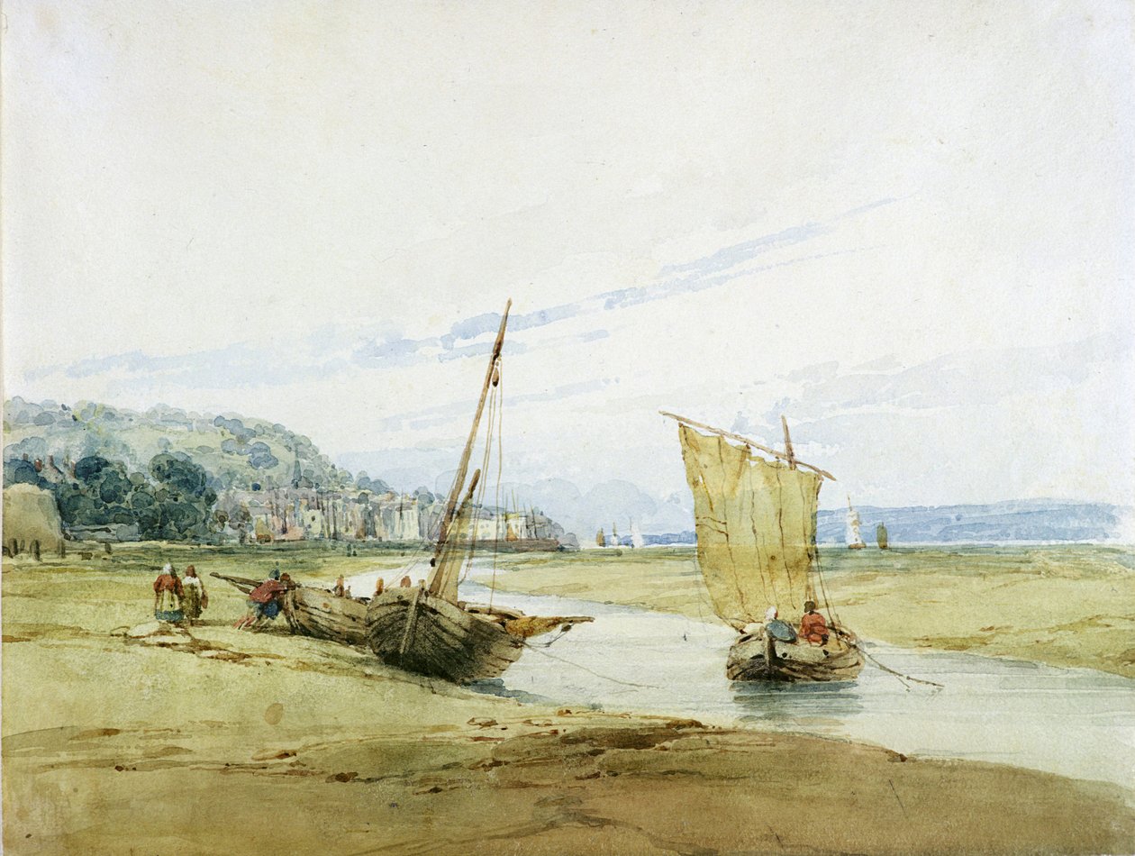 Lähellä Honfleuria, n. 1822 (wc grafiitin päällä paperilla) tekijältä Richard Parkes Bonington