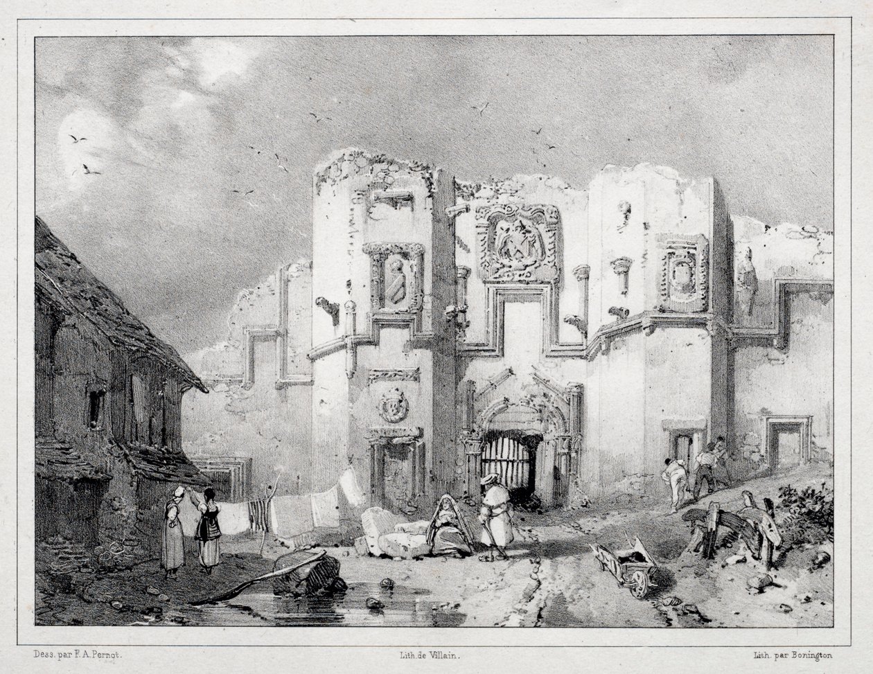 Old Gateway Stirlingissä, 1826. tekijältä Richard Parkes Bonington